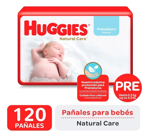 Huggies Natural Care Pañales Talle Pr 4 Packs X 30 Unidades Género Sin Género Tamaño Prematuro (pr)