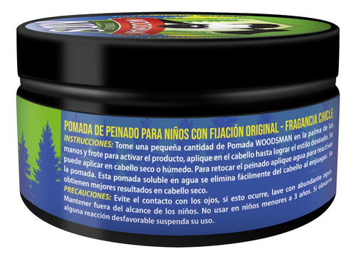 Woodsman® Pomada Para Cabello Para Niños Aroma Chicle 113g