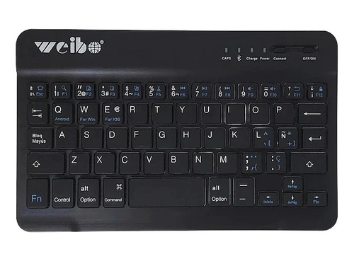 Teclado Mini Bluetooth Ultra Delgado Weibo Wb-3000 Bluetooth