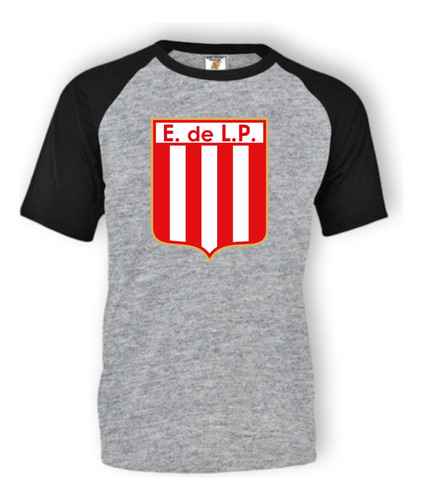 Remera Gris Ranglan Sublimada Estudiantes De La Plata 