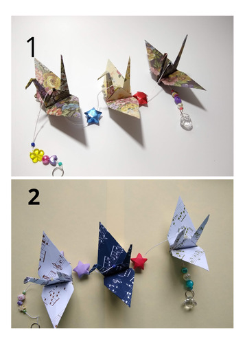 Colgante, Móvil Grullas De Papel Origami