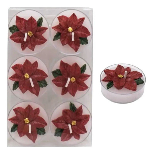 Conjunto De 6 Velas Navideñas Para Decorar La Pascua