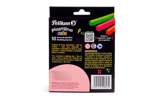 Plastilina Pelikan X 10 Barras (180 Gramos)