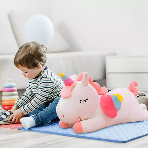 50cmunicornio Pony De Peluche Arcoiris Tipo Pegaso Almohada