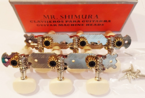 Clavijero Guitarra Criolla Clásica Mr. Shimura 218n Cromado