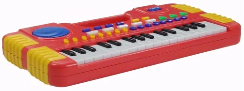 Mini Teclado Infantil Piano Brinquedo Vermelho -Music Center - My