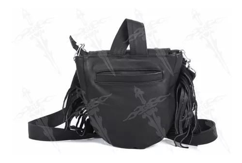 Bolsa para moto negra de cuero encerado Bolsa para moto Bolsa para sillín  Bolsa para bicicleta en lona encerada y cuero Accesorios para bicicletas -   España