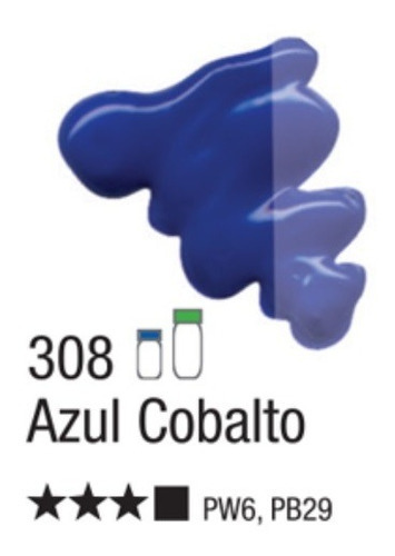 Tinta Oleo Acrilex 308 Azul Cobalto 20ml
