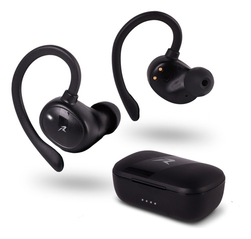 Redlemon Audífonos Inalámbricos Sport In-Ear Bluetooth 5.1, Ganchos Ergonómicos para Correr y Ejercicio, Resistentes al Agua IPX4, Base de Carga y Batería de Larga Duración, USB-C, Mod. Air-Sport 4