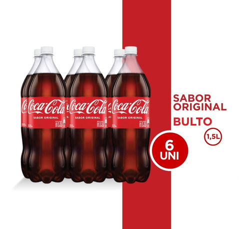 Refresco Coca - Cola Sabor Original Pet 1.5l 6 Unidades.