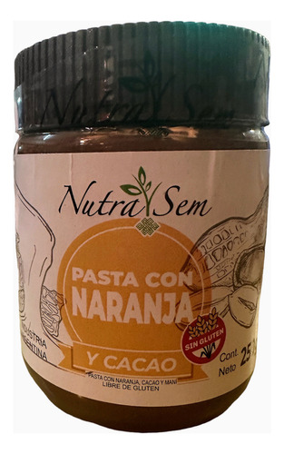 Pasta De Maní Con Naranja Y Cacao Nutrasem Sin Tacc 250g Fw