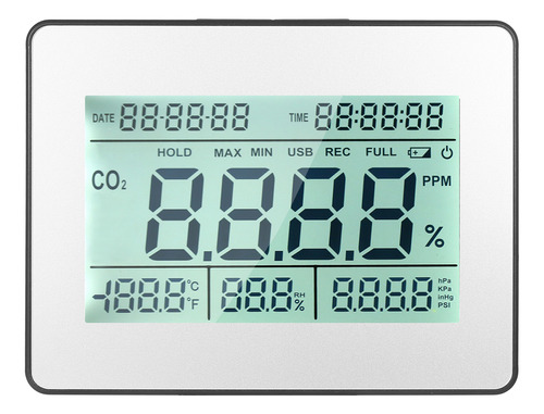 Monitor De Calidad Del Aire Co2 Multifuncional Con Medidor D