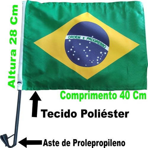 Bandeira Do Brasil 100% Poliéster Carro Vidro Qualidade 