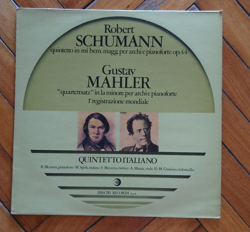 Vinilo Quintetto Italiano Op. 44 Schumann Gustav Mahler