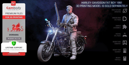 Archivo Stl Impresión 3d - Harley-davidson Fat Boy 1991