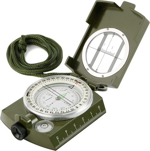 Brújula Militar Luminosa Con Inclinómetro Multifunción Ip65