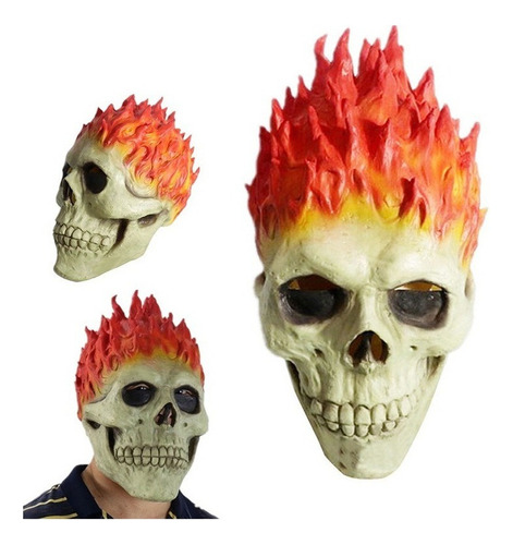 Casco Llama Esqueleto/inspirado En En La Cara/ghost Rider