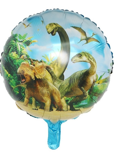 Globos Redondo De Dinosaurios 18 Pulgadas X5unid.