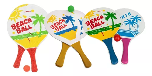 JOGO PRAIA SET 2 RAQUETES NEOPRENO C/BOLA PVC