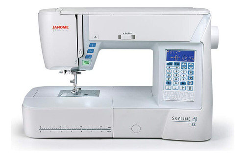 Janome Skyline S3 Máquina De Coser Computarizada Con Paque. Color Azul