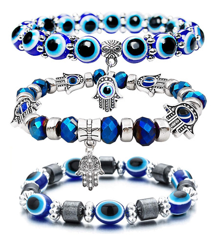 Zz Zinfandel Pulsera Contra El Mal De Ojo, Pulsera Azul Turc