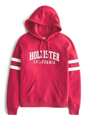 Blusa De Moletom Hollister Vermelha Feminina