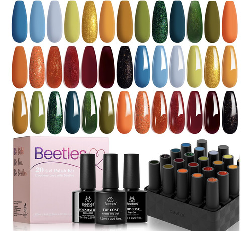 Beetles - Kit De Esmalte De Unas De Gel De 20 Colores, Esmal