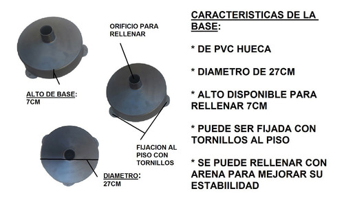 Poste Demarcatorio Vial Para Cadena Plastica X 2 Unidades