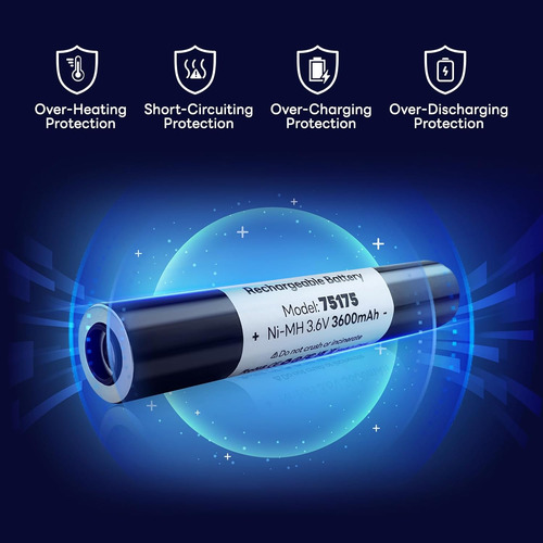 Bateria De 3.6v 3600mah Ni-cd Para Linterna