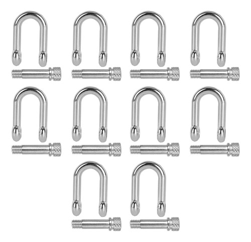 Zinc Alloy Bow Shackle 10pcs U Shape D Lock For Paracord