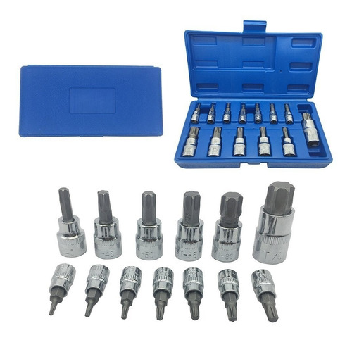 Mainpoint Estrella Torx Bit Juego De Dados De 13 Piezas T8 -
