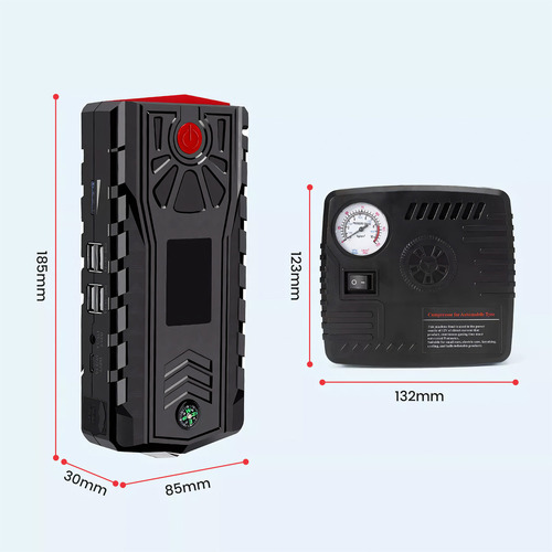 Arrancador De Batería 99900mah 12v Portátil Compresor Inflad