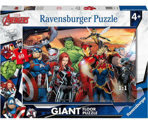 ~? Ravensburger Marvel Avengers 60 Piezas Rompecabezas De Pi