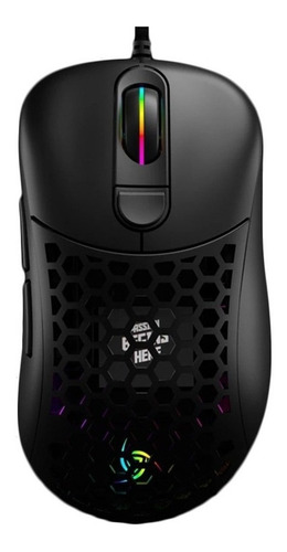 Imagen 5 de 5 de Mouse gamer de juego VSG Aquila Air negro mate