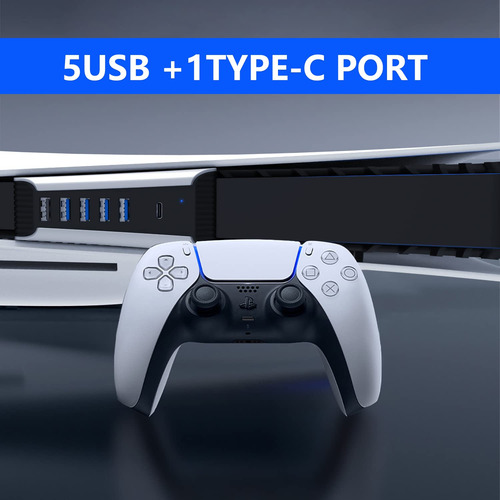 Hub Usb Yoxzus Para Ps5, Compatível Com Expansor De Porta Us