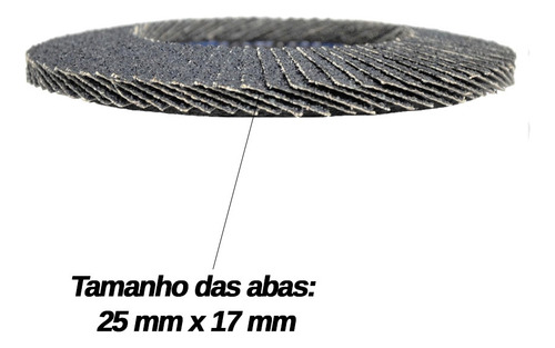 Disco Flap Com Manta Desbaste 4.1/2 Pol. Fina Azul Starfer