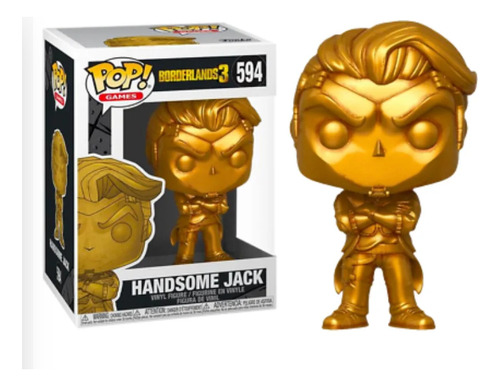 Funko Pop! Borderlands 3 Handsome Jack Metálico Ouro Exclus