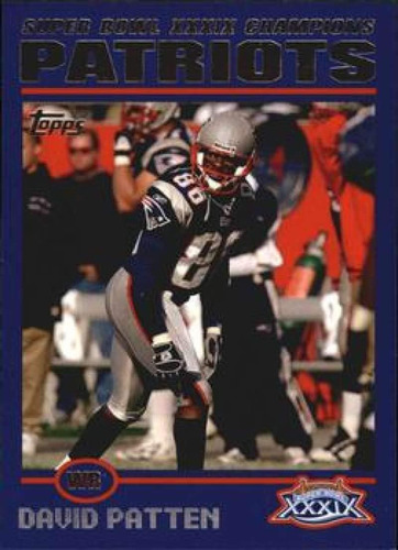 2005 Topps Patriots Super Bowl Xxxix Campeones 9 David Patte