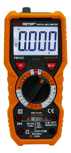 Peakmeter Pm18c Digital Multímetro Dc Ca Ca Multímetro De De