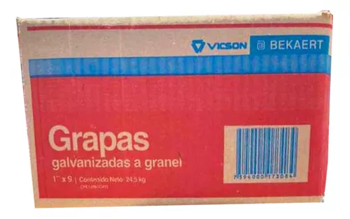 Caja de 1.000 grapas galvanizadas para cercas