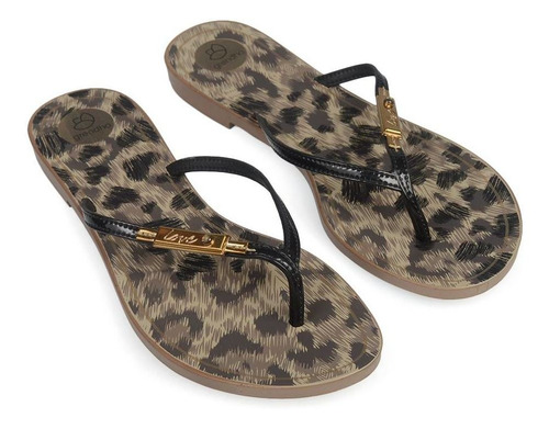 Imagen 2 de 6 de Ojota Sandalia Animal Print De Dama Goma Liviana Grendha