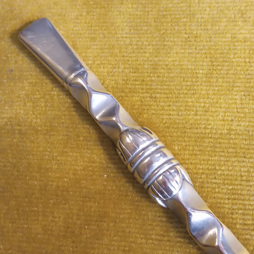 Bombilla De Plata Antigua Maciza Probada Criolla Colonial Plata (Usado)