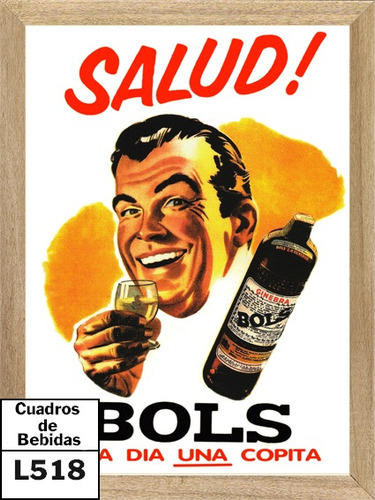  Bols , Cuadro,poster,publicidad,bebidas  L518