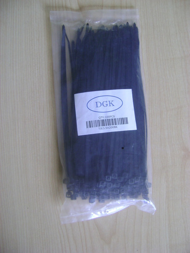 Tirrap, Amarres Plasticos Negros. Tie 3.5 X 200 Bk