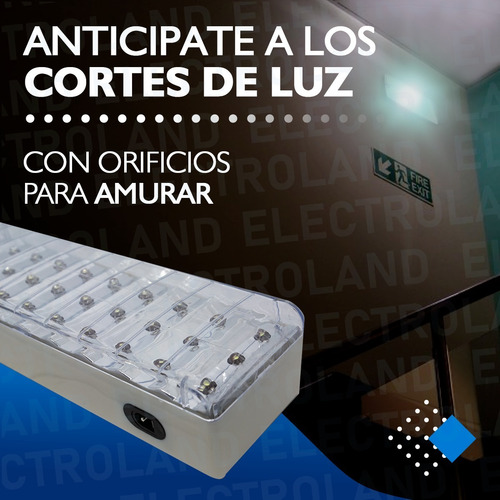 Imagen 5 de 10 de Luces Luz Emergencia 60 Leds Recargable 2 Intensidades 12 Hs