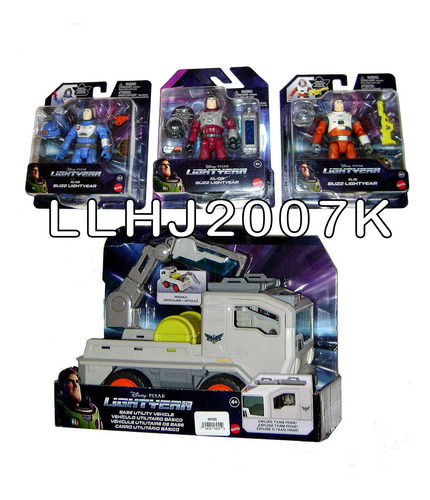 Lote Buzz Lightyear 3 Fig. & Vehículo Utilitario Básico Baf (Usado)