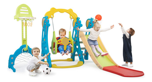 Juego De Tobogán Y Columpio Para Niños 6 En 1, 1-8 Años. 03