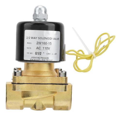 Válvula Solenoide Eléctrica De Latón Ac110v 1/2in Npt Normal