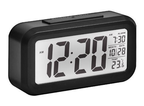 Reloj Despertador Sensor Luz Lcd Digital Alarma Temperatura