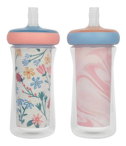 Kit 2 Copos Térmicos Infantil 266ml Coral The First Years